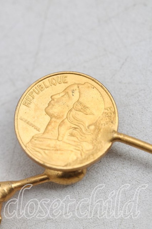 画像7: 【Vintage放出】ヴィヴィアンウエストウッド 中古 / マウスビジュ（挟ミタイプ）  ゴールド  H-25-12-20-001-ac-OD-ZH (7)