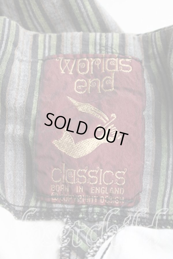 画像3: 【Vintage放出】worlds end classics 中古 / ストライプフンドシパンツ 表記無シ 灰×緑  H-25-12-20-014-pa-IN-ZH (3)