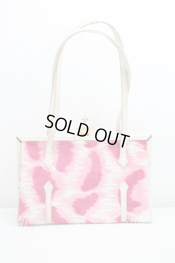 画像2: 【Vintage放出】ヴィヴィアンウエストウッド 中古 / ORBガマ口ハンドBAG  ピンク  H-25-12-20-002-ba-OD-ZH (2)