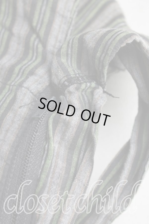 画像6: 【Vintage放出】worlds end classics 中古 / ストライプフンドシパンツ 表記無シ 灰×緑  H-25-12-20-014-pa-IN-ZH (6)