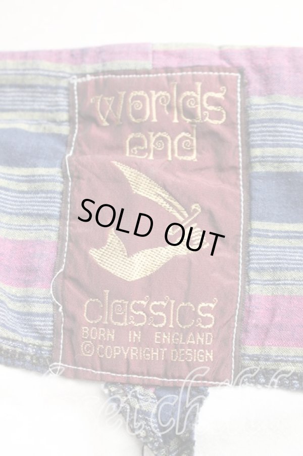 画像3: 【Vintage放出】worlds end classics 中古 / ストライプフンドシパンツ 表記無シ 紺×ピンク  H-25-12-20-015-pa-IN-ZH (3)