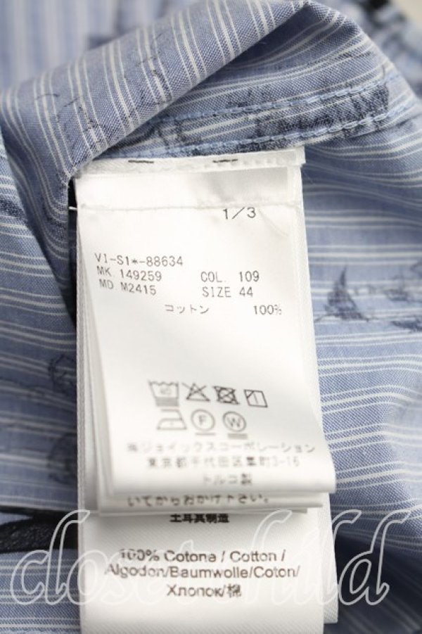 画像4: ヴィヴィアンウエストウッド MAN 中古 / エボリューションオブマンクラシックシャツ 44（メンズS相当） 青  H-25-12-21-019-bl-OD-ZH (4)