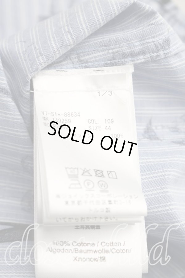 画像4: ヴィヴィアンウエストウッド MAN 中古 / エボリューションオブマンクラシックシャツ 44（メンズS相当） 青  H-25-12-21-019-bl-OD-ZH (4)