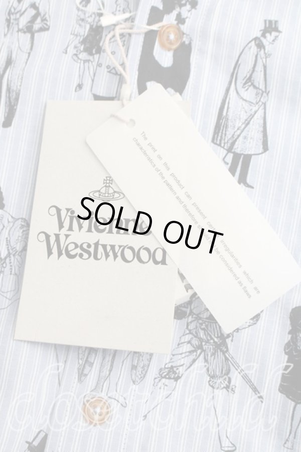 画像5: ヴィヴィアンウエストウッド MAN 中古 / エボリューションオブマンクラシックシャツ 44（メンズS相当） 青  H-25-12-21-019-bl-OD-ZH (5)