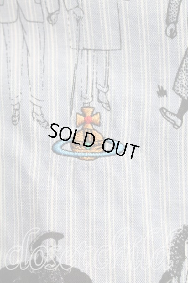 画像6: ヴィヴィアンウエストウッド MAN 中古 / エボリューションオブマンクラシックシャツ 44（メンズS相当） 青  H-25-12-21-019-bl-OD-ZH (6)