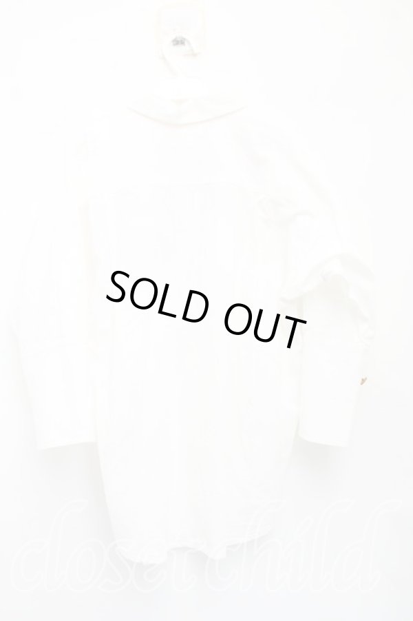 画像2: ヴィヴィアンウエストウッド 中古 / 綿麻セルヴィッチダンガリースリーブタックシャツ 00(ワンサイズ) 白  H-25-12-21-021-bl-IN-ZH (2)