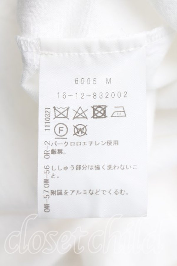 画像4: ヴィヴィアンウエストウッド 中古 / 綿麻セルヴィッチダンガリースリーブタックシャツ 00(ワンサイズ) 白  H-25-12-21-021-bl-IN-ZH (4)