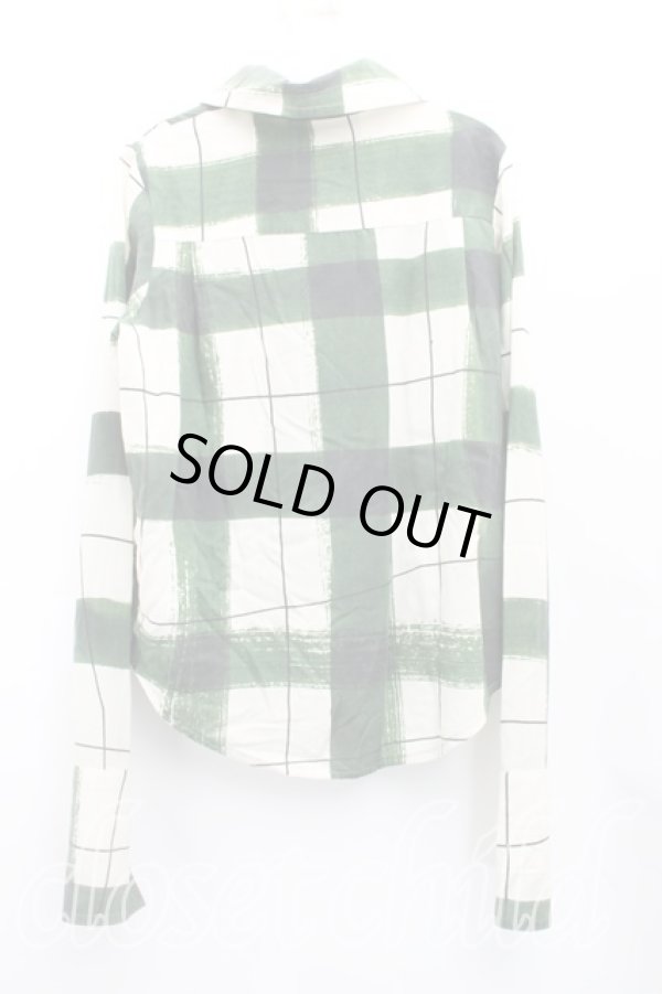 画像2: ヴィヴィアンウエストウッド 中古 / タータンチェックシャツ 00(ワンサイズ) 生成×緑  H-25-12-21-022-bl-IN-ZH (2)