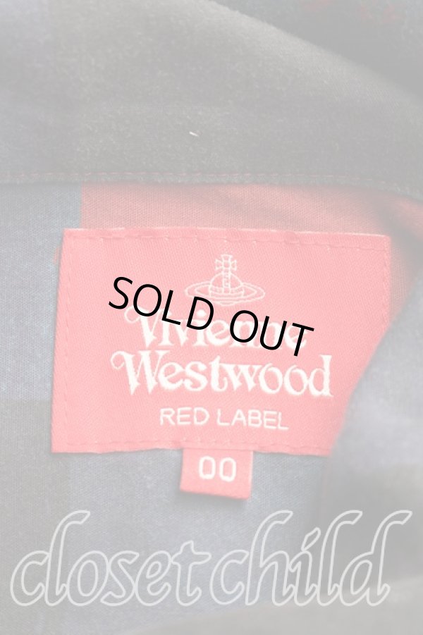 画像3: ヴィヴィアンウエストウッド 中古 / タータンチェックシャツ 00(ワンサイズ) エンジ×青  H-25-12-21-023-bl-IN-ZH (3)