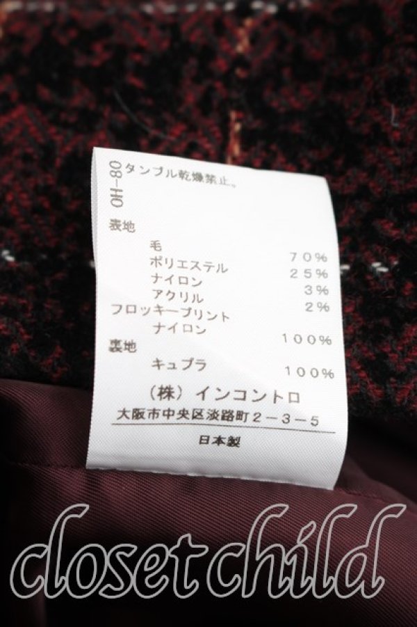 画像5: ANGLOMANIA 中古 / ツイードチェックスカート 38(M相当) 赤  H-25-12-21-025-sk-IN-ZH (5)