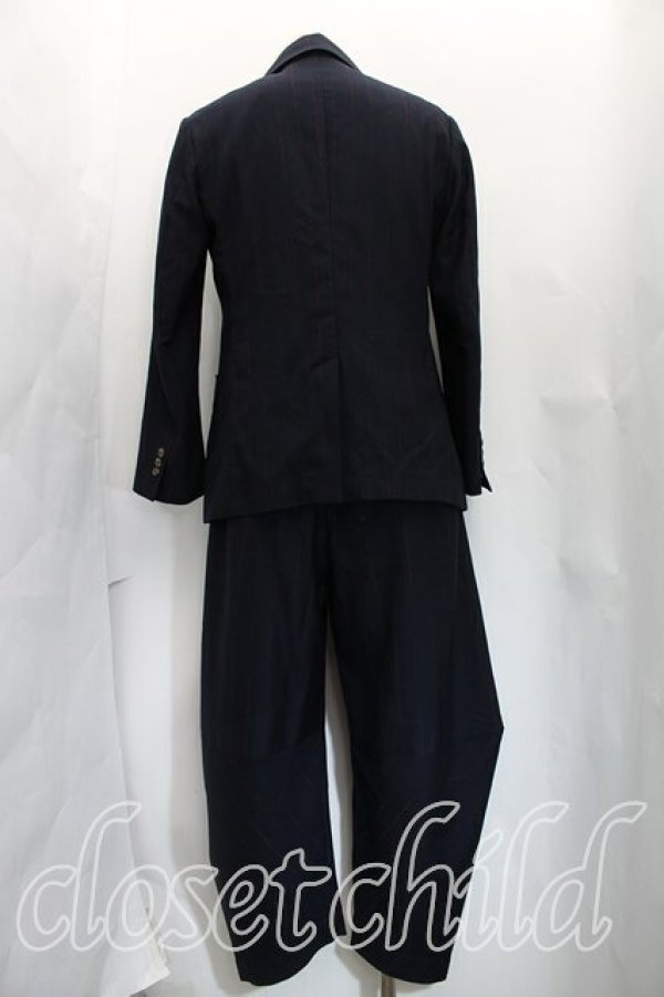 画像2: ヴィヴィアンウエストウッド MAN 中古 / ピンストライプセットアップ 44/46 紺  H-25-12-21-026-su-OD-ZH (2)