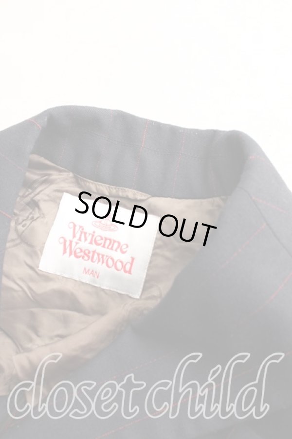 画像7: ヴィヴィアンウエストウッド MAN 中古 / ピンストライプセットアップ 44/46 紺  H-25-12-21-026-su-OD-ZH (7)