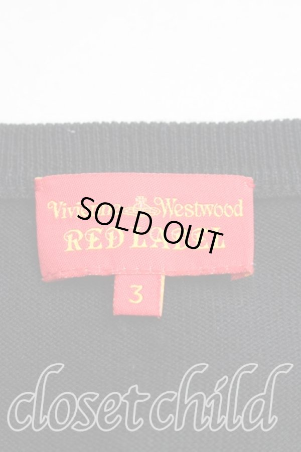 画像3: ヴィヴィアンウエストウッド 中古 / 単色オーブ刺繍カーディガン 3(11号相当) 黒  H-25-12-21-036-to-IN-ZH (3)