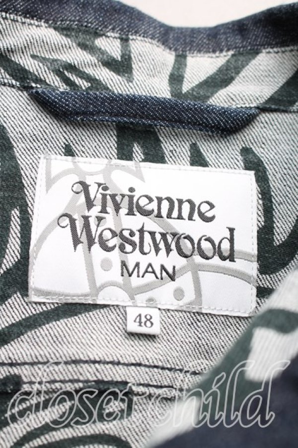 画像3: ヴィヴィアンウエストウッド MAN 中古 / デニムジャケット 48（メンズL相当） インディゴ  H-25-12-21-004-jc-OD-ZH (3)