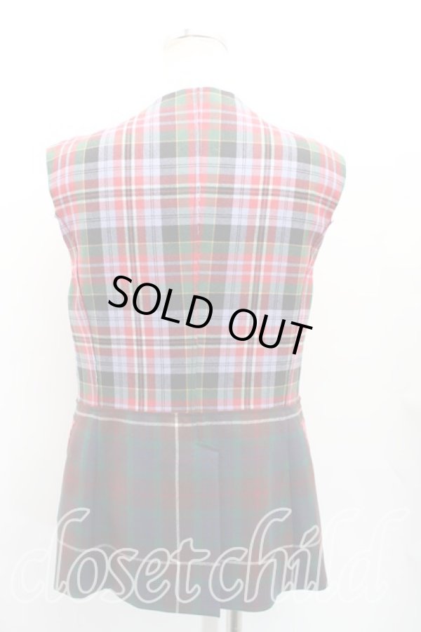 画像2: ヴィヴィアンウエストウッド 中古 / LOU LOUウエストコート 40（9号相当） 緑ｘピンク  H-25-12-21-037-to-OD-ZH (2)