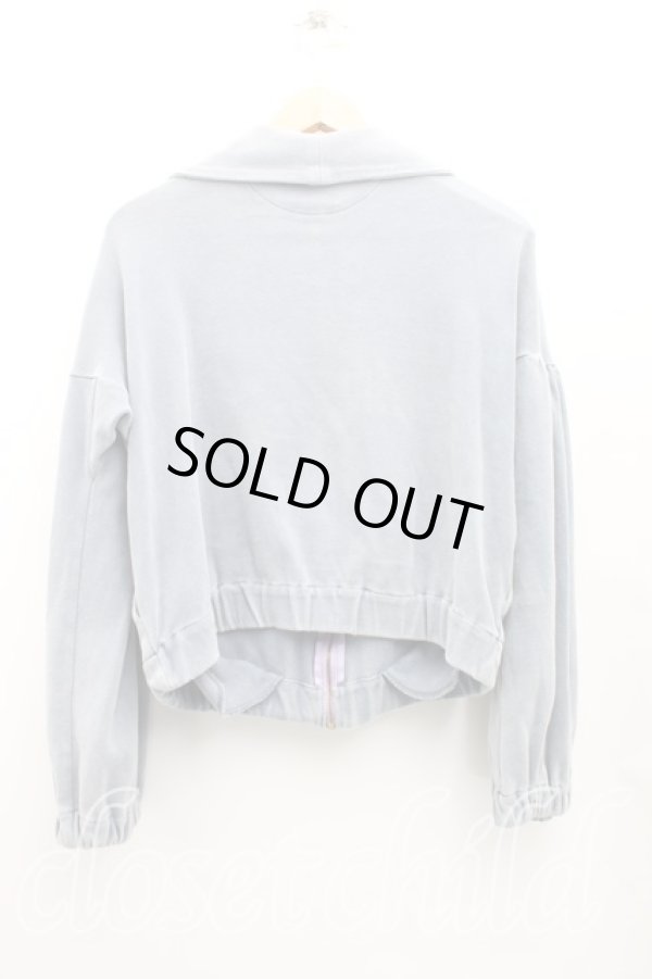 画像2: ヴィヴィアンウエストウッド 中古 / カラーオーブ刺繍スモックジップアップパーカー 表記無シ ブルーグレー  H-25-12-21-038-to-IN-ZH (2)