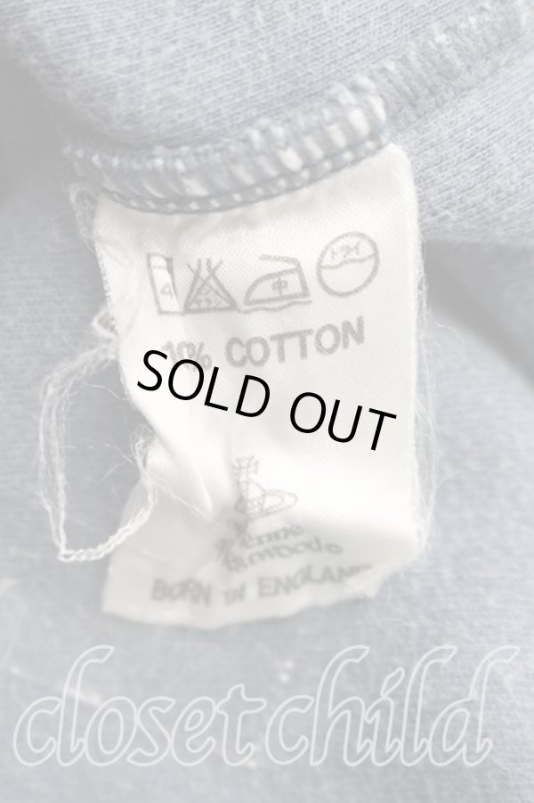 画像4: ヴィヴィアンウエストウッド 中古 / カラーオーブ刺繍スモックジップアップパーカー 表記無シ ブルーグレー  H-25-12-21-038-to-IN-ZH (4)