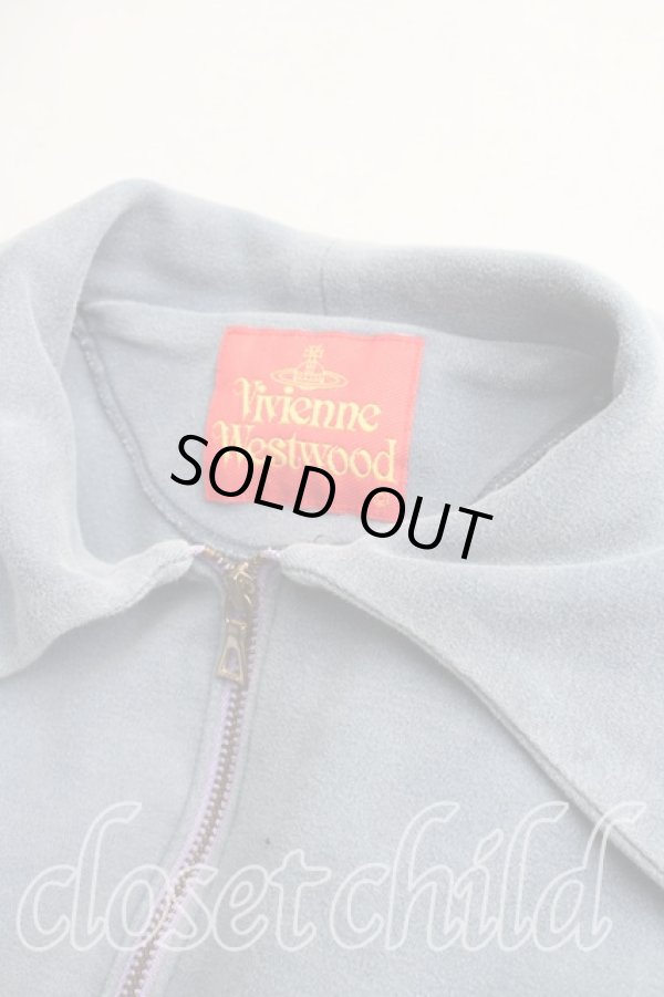 画像5: ヴィヴィアンウエストウッド 中古 / カラーオーブ刺繍スモックジップアップパーカー 表記無シ ブルーグレー  H-25-12-21-038-to-IN-ZH (5)