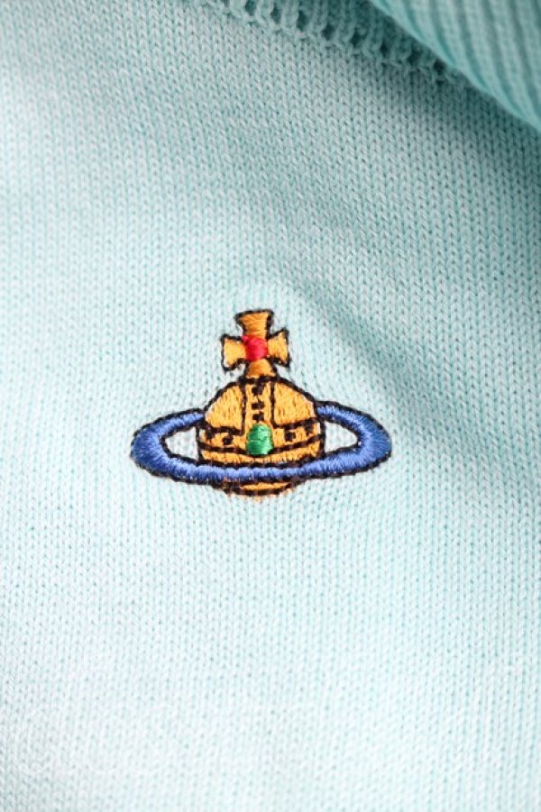 画像5: ヴィヴィアンウエストウッド 中古 / カラーオーブ刺繍カーディガン S 水色  H-25-12-21-039-to-IN-ZH (5)