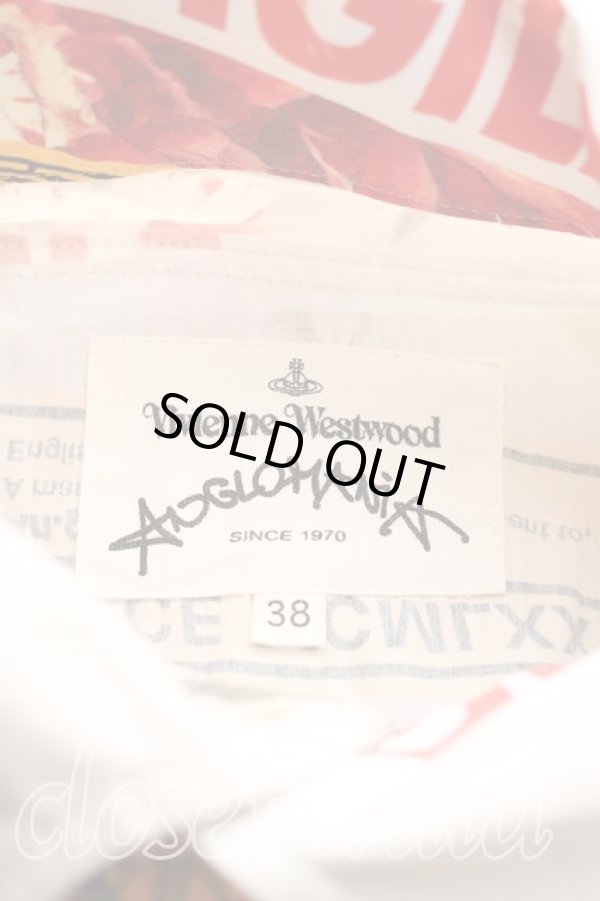 画像3: ANGLOMANIA 中古 / フラワーテープシャツワンピース 38(M相当) 茶×マルチ  H-25-12-21-005-op-IN-ZH (3)