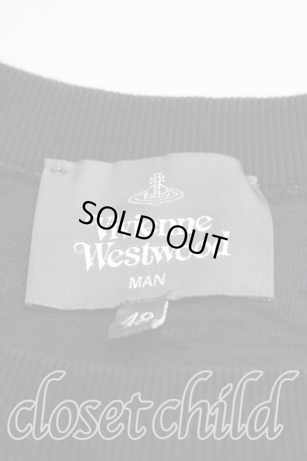 画像3: ヴィヴィアンウエストウッド MAN 中古 / オーブ総柄Tシャツ 48（メンズM相当） 黒  H-25-12-21-046-to-OD-ZH (3)