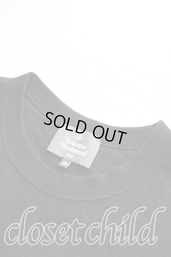 画像5: ヴィヴィアンウエストウッド MAN 中古 / オーブ総柄Tシャツ 48（メンズM相当） 黒  H-25-12-21-046-to-OD-ZH (5)