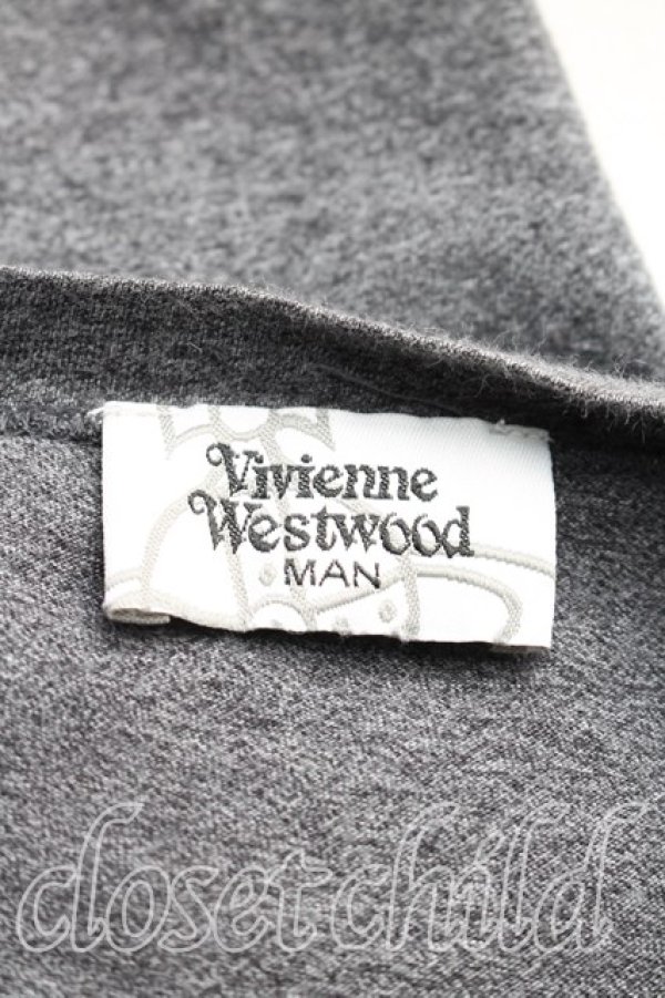 画像3: ヴィヴィアンウエストウッド MAN 中古 / ラインオーブオーバーサイズTシャツ FREE 灰  H-25-12-21-048-to-OD-ZH (3)