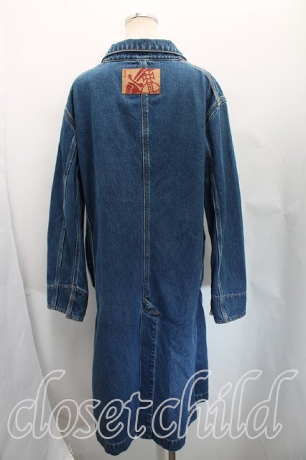 画像2: ANGLOMANIA 中古 / 神殿柱ptデニムコート M インディゴ  H-25-12-21-009-co-OD-ZH (2)