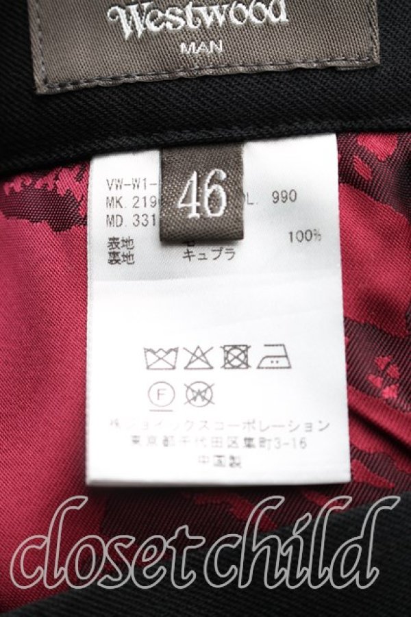 画像4: ヴィヴィアンウエストウッド MAN 中古 / テーパードパンツ 46（メンズM相当） 黒  H-25-12-21-012-pa-OD-ZH (4)