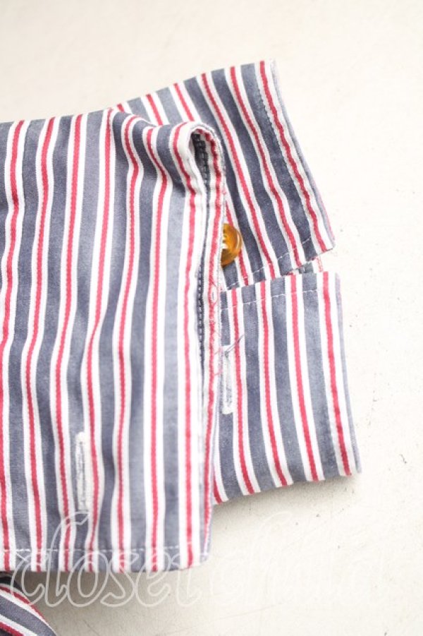 画像7: ヴィヴィアンウエストウッド MAN 中古 / ストライプシャツ 44(メンズS相当相当) 赤×灰  H-25-12-21-013-bl-IN-ZH (7)