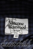 画像3: ヴィヴィアンウエストウッド MAN 中古 / ギンガムチェックロングシャツ 48（メンズL相当） 青  H-25-12-21-014-bl-OD-ZH (3)