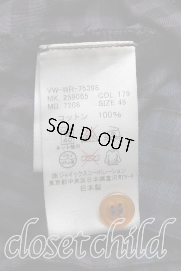 画像4: ヴィヴィアンウエストウッド MAN 中古 / ギンガムチェックロングシャツ 48（メンズL相当） 青  H-25-12-21-014-bl-OD-ZH (4)