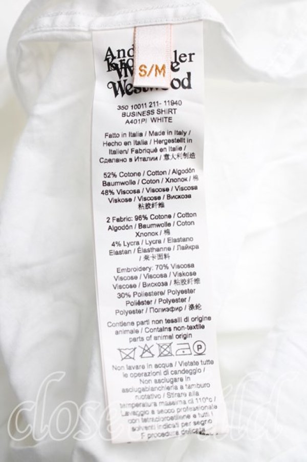 画像4: ヴィヴィアンウエストウッド 中古 / BUSINESS SHIRTS S/M 白  H-25-12-21-015-bl-IN-ZH (4)