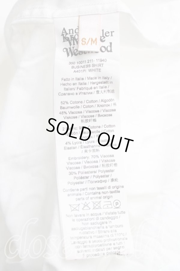 画像4: ヴィヴィアンウエストウッド 中古 / BUSINESS SHIRTS S/M 白  H-25-12-21-015-bl-IN-ZH (4)