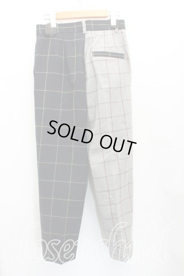 画像2: ヴィヴィアンウエストウッド 中古 / タッタソールチェックバイカラーパンツ 02（9号相当） 紺ｘ灰  H-25-12-28-020-pa-OD-ZH (2)