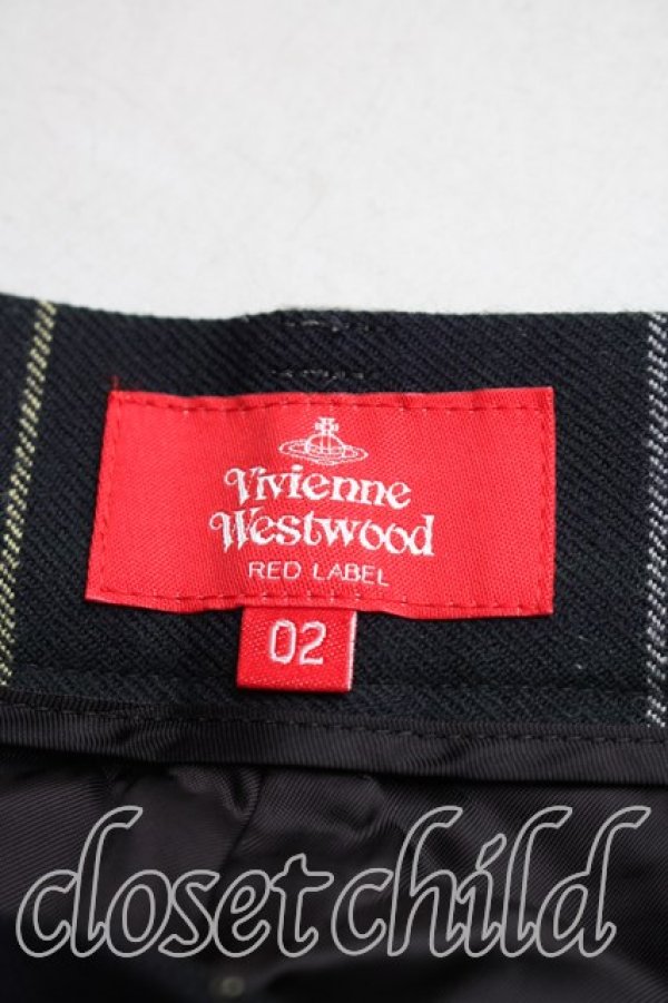 画像3: ヴィヴィアンウエストウッド 中古 / タッタソールチェックバイカラーパンツ 02（9号相当） 紺ｘ灰  H-25-12-28-020-pa-OD-ZH (3)