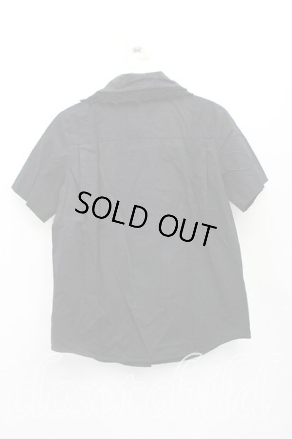 画像2: ヴィヴィアンウエストウッド 中古 / レースカラーシャツ 02（9号相当） 黒  H-25-12-28-022-bl-OD-ZH (2)