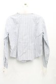 画像2: ヴィヴィアンウエストウッド 中古 / 単色オーブ刺繍ストライプシャツ 3（11号相当） 灰ｘ白  H-25-12-28-023-bl-OD-ZH (2)