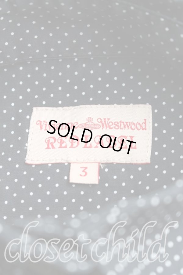 画像3: ヴィヴィアンウエストウッド 中古 / エッセンシャルオーブ刺繍ドットシャツ 3（11号相当） 黒  H-25-12-28-024-bl-OD-ZH (3)