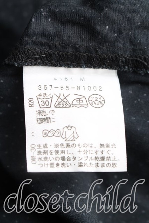 画像4: ヴィヴィアンウエストウッド 中古 / エッセンシャルオーブ刺繍ドットシャツ 3（11号相当） 黒  H-25-12-28-024-bl-OD-ZH (4)