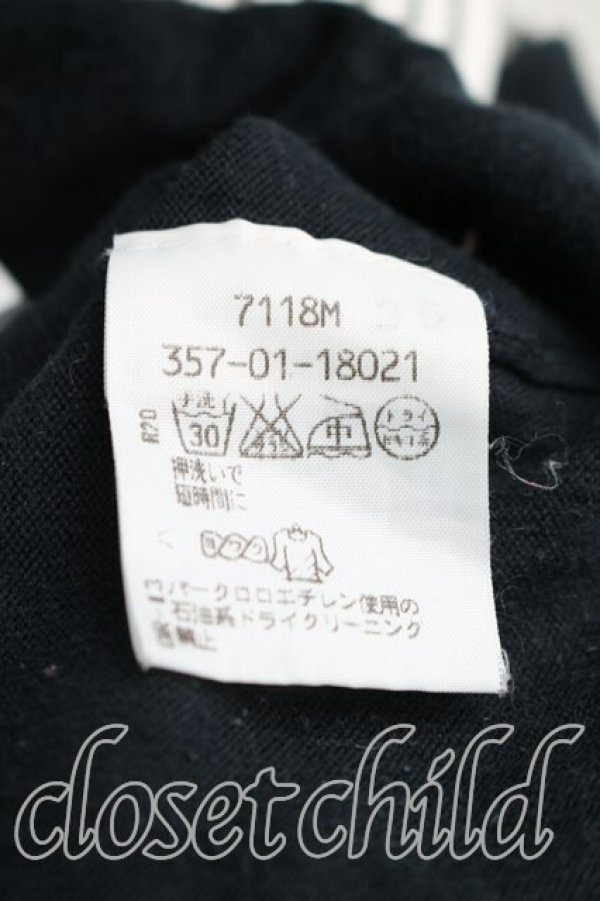 画像4: ヴィヴィアンウエストウッド 中古 / 重ネ着風ストライプシャツ 3（11号相当） 紺  H-25-12-28-025-bl-OD-ZH (4)