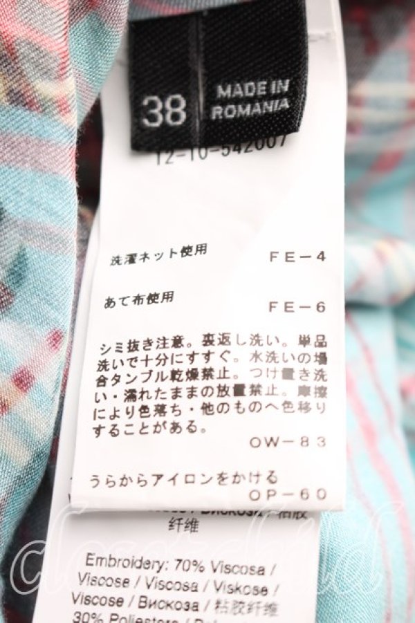 画像4: ヴィヴィアンウエストウッド 中古 / ハートタータンシャツドレス 38（7号相当） 青  H-25-12-28-027-bl-OD-ZH (4)