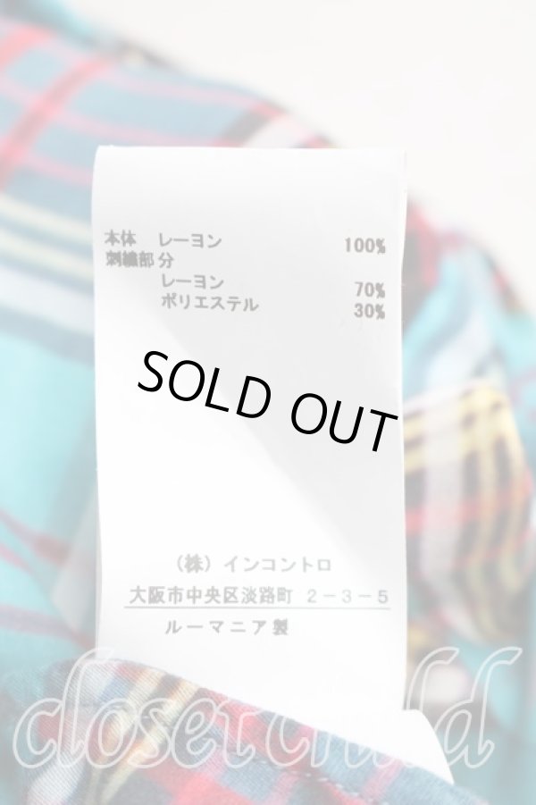 画像5: ヴィヴィアンウエストウッド 中古 / ハートタータンシャツドレス 38（7号相当） 青  H-25-12-28-027-bl-OD-ZH (5)