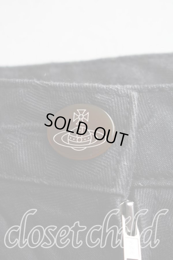 画像6: ヴィヴィアンウエストウッド 中古 / フリンジデニムスカート 3（11号相当） 黒  H-25-12-28-029-sk-OD-ZH (6)