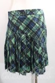 画像2: ヴィヴィアンウエストウッド 中古 / VIVIENNE'Sタータンプリーツスカート 3（11号相当） 緑  H-25-12-28-030-sk-OD-ZH (2)