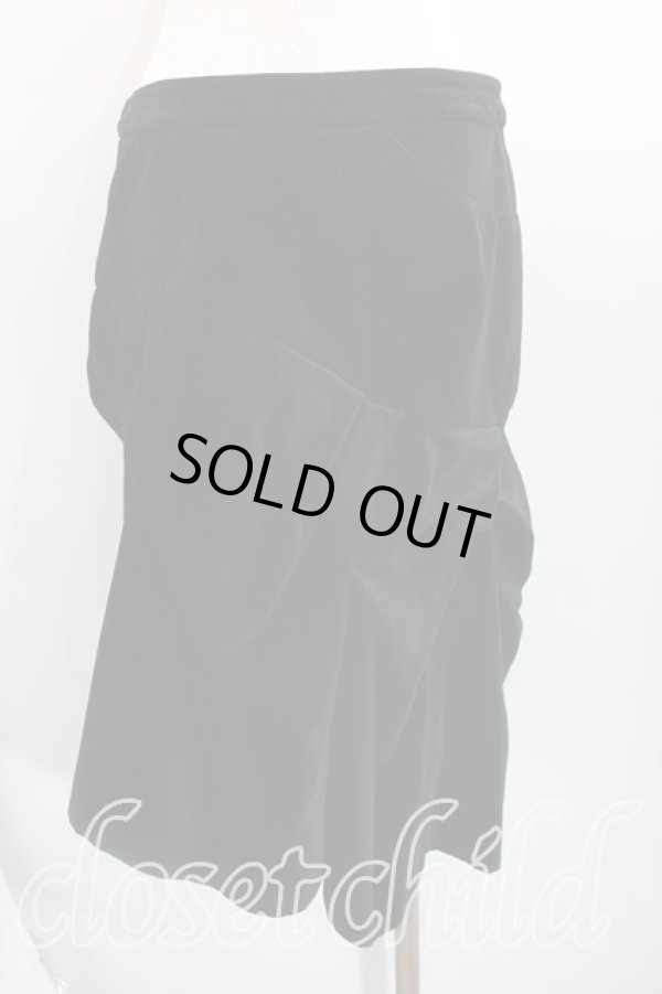 画像2: ヴィヴィアンウエストウッド 中古 / 別珍変形スカート 42（11号相当） 黒  H-25-12-28-031-sk-OD-ZH (2)