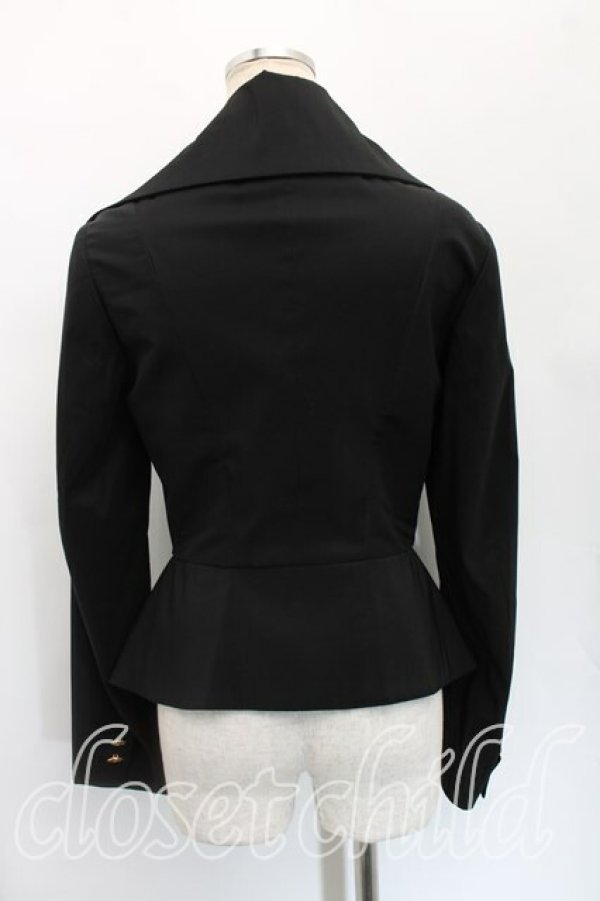画像2: ヴィヴィアンウエストウッド 中古 / 広襟ジャケット 38（7号相当） 黒  H-25-12-28-004-jc-OD-ZH (2)