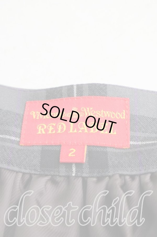 画像3: ヴィヴィアンウエストウッド 中古 / タータンチェックバッスルスカート 2（9号相当） 灰  H-25-12-28-037-sk-OD-ZH (3)