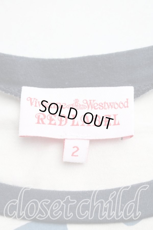 画像3: ヴィヴィアンウエストウッド 中古 / サティアptTシャツ 2（9号相当） 紺ｘ生成  H-25-12-28-043-ts-OD-ZH (3)