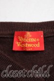画像3: ヴィヴィアンウエストウッド 中古 / カラーオーブ刺繍Vネックニット L 茶  H-25-12-28-048-to-OD-ZH (3)